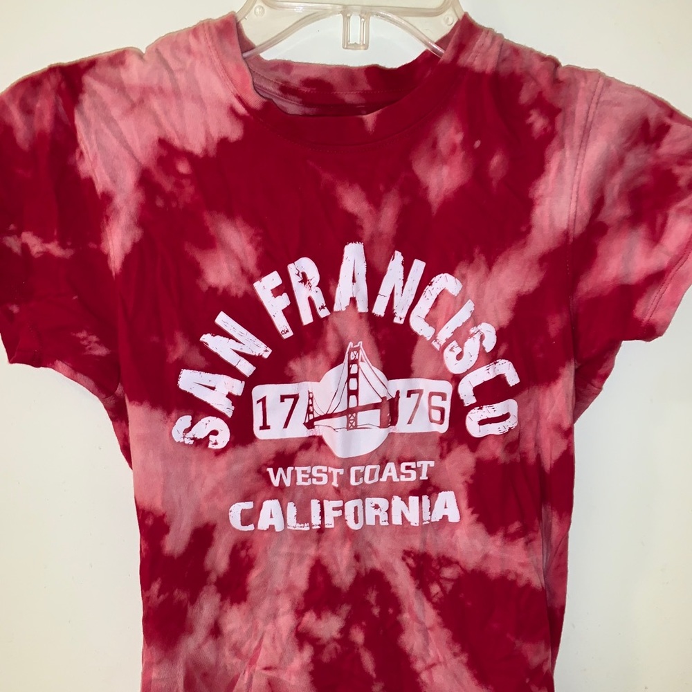 bleach dye graphic tee